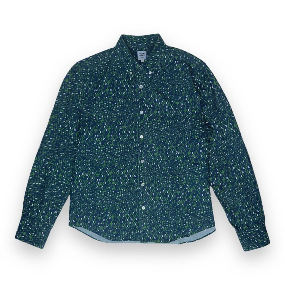 Opening Ceremony Men's Button Down Casual Shirt Geometric Pattern AOP Size Large